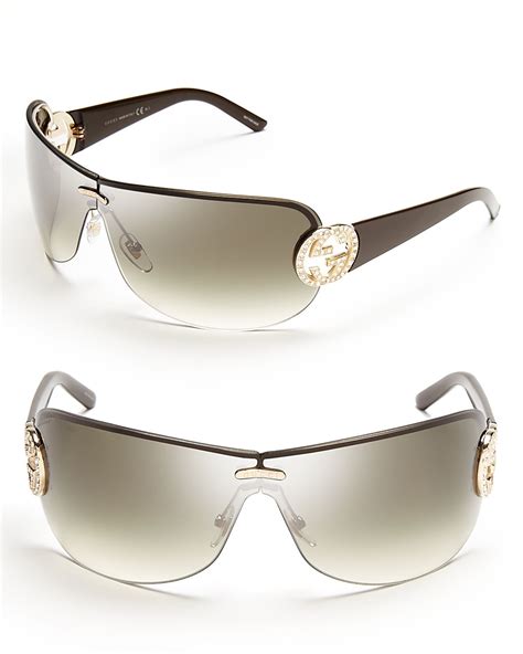 gucci singular rim shield sunglasses|gucci sunglasses optical.